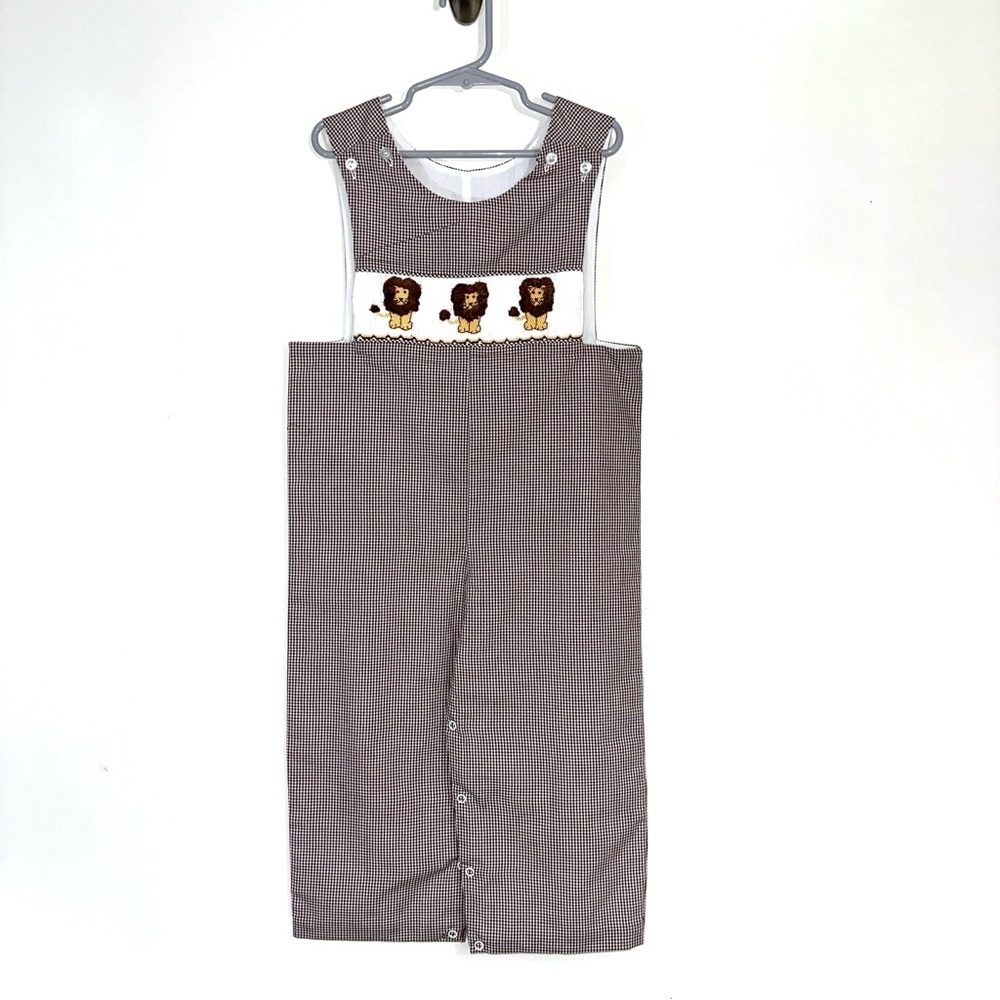 Boy’s Banana Split Lion Smocked Longall